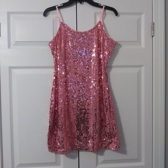 Babeyond Sparkly Pink Cocktail Party Dress NEW Sz XL(Juniors) or M - Picture 1 of 11